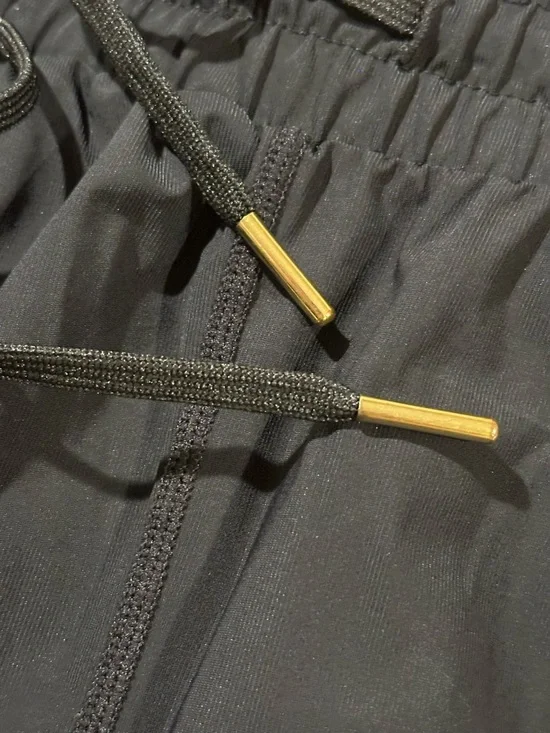 Zyia Women’s Black Drawstring Joggers Size Large Rose Gold Zipper detail at hem - Picture 5 of 6